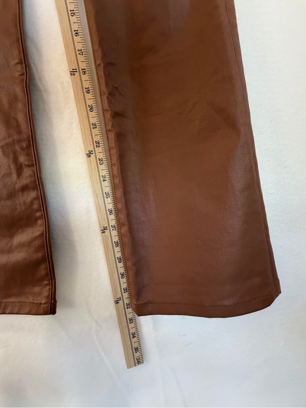 The Noli Shop High-Rise Faux Leather Jeans - Picture 4 of 5